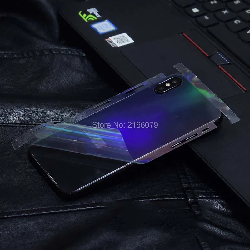 Для Apple iPhone XS Max XR X 6 6s 7 8 Plus полное покрытие наклейка градиент Аврора чистая