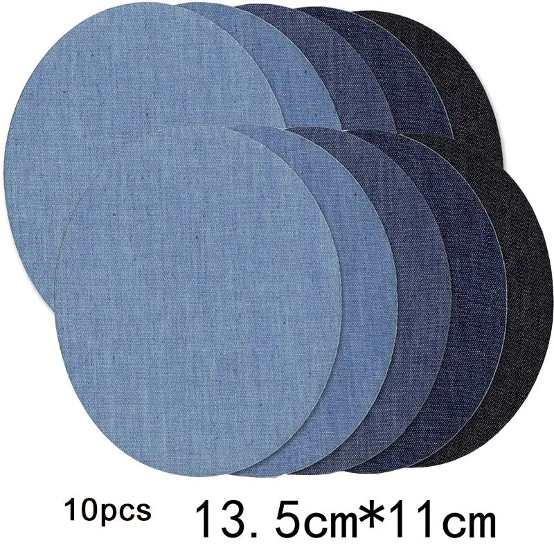 10pcs 13.5x11cm 10/5 шт джинсовые нашивки DIY железные на коленях джинсовые нашивки ремонтные штаны для джинсовой одежды и джинсовые штаны Одежда швейная ткань - Цвет: 10pcs 13.5x11cm