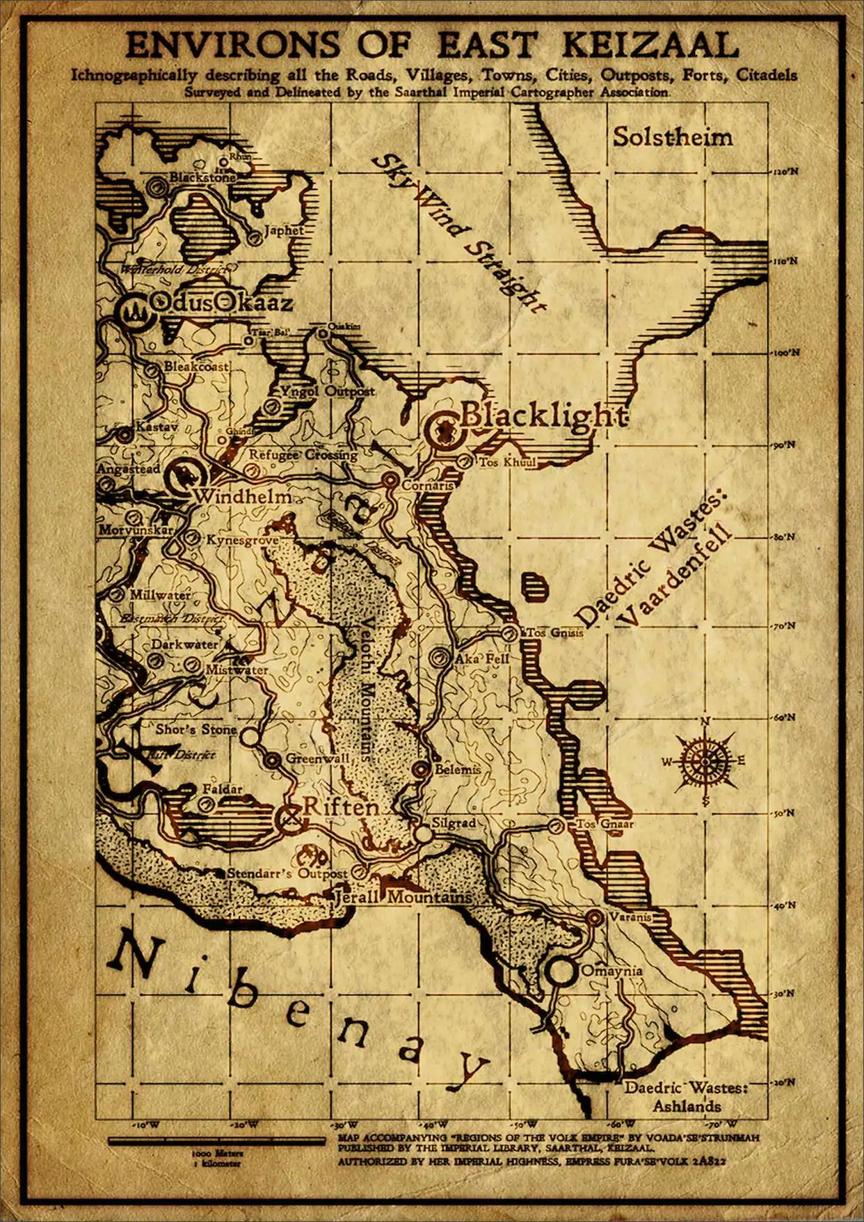 The Elder Scrolls Skyrim Tamriel Political Card классические картины на холсте винтажные настенные плакаты Наклейки домашний Декор подарок для ребенка - Цвет: Цвет: желтый