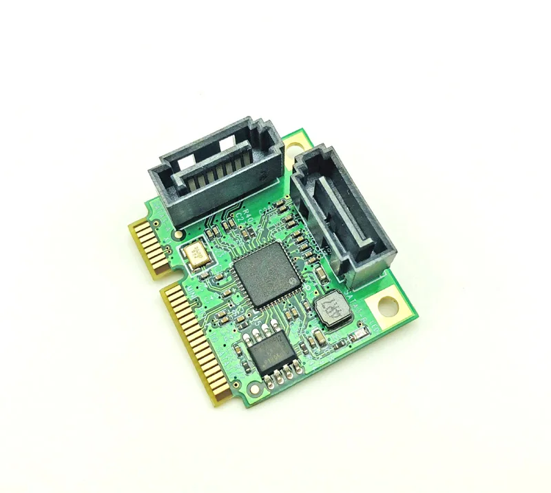 Плата расширения Mini PCIe PCI e на 2 порта SATA 3 0 поддержка HDD SSD адаптер чипсет ASM1061