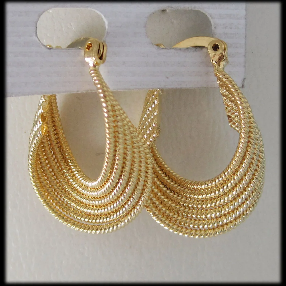 Серьги с овальным кольцом в форме веревочки желтое золото 0 98 дюйма 59 | Украшения и