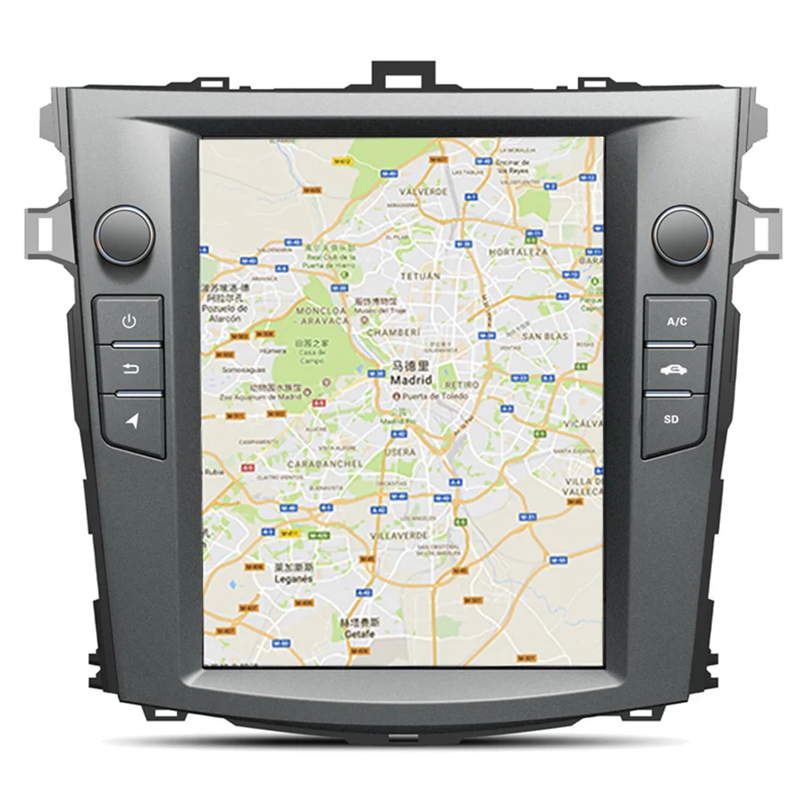 Автомобильное радио с вертикальным экраном 10 4 дюйма Android для Toyota Corolla 2007 2013 GPS