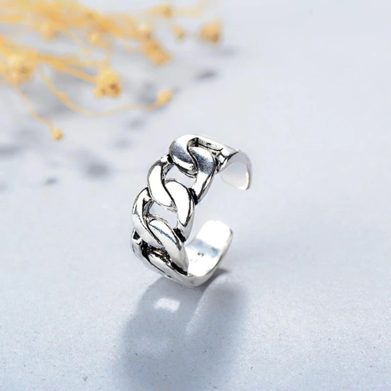 Женские кольца в стиле ретро 925 пробы серебристые с изменяемым размером