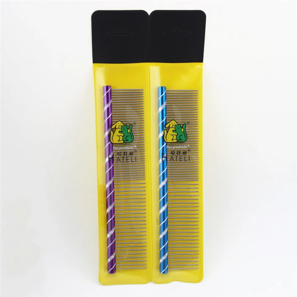 Расческа для питомцев инструмент груминга кошек и собак 19 см/16 см в яркую