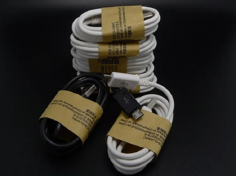 Оптовая цена 500 штук черно белые 1 м 3FT OD 3 4 мм микро V8 usb кабель для передачи данных