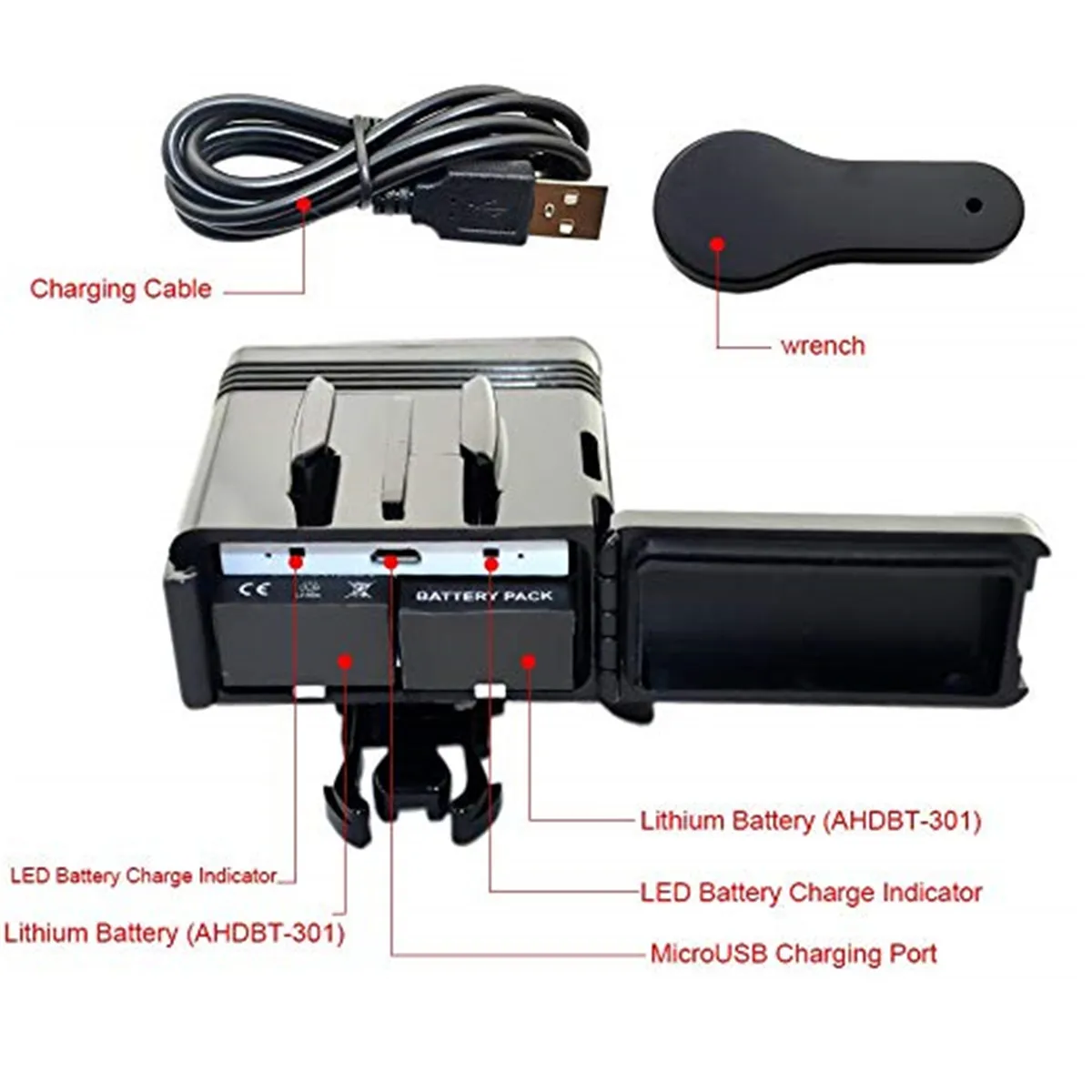 30 м водонепроницаемый Дайвинг заполняющий свет фотография двойной аккумулятор