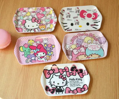 Столовая посуда милый Hello kitty меламиновая тарелка блюдо фрукты закуски лоток посуда CC-69K