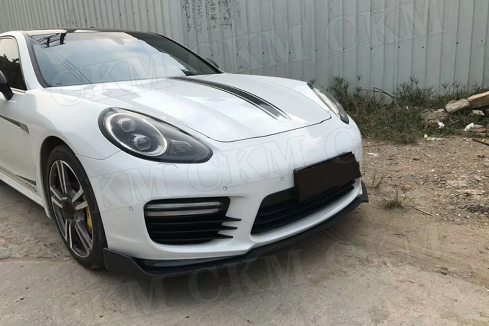Углеродного волокна передний спойлер для Porsche Panamera GTS Turbo S хэтчбек 4 двери- FRP головы бампера подбородка лопата для снега