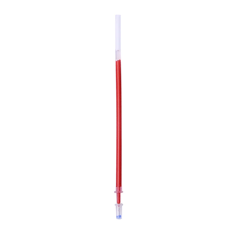 Red 10 шт./партия, Корейская версия, гелевая ручка, заправка,, пуля, стиль, черный, синий, красный, канцелярские принадлежности для школьников, студентов, для письма - Цвет графита: Red