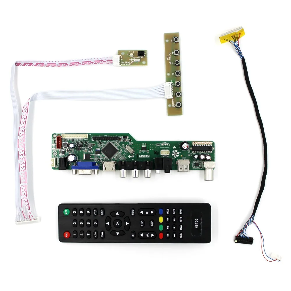 ТВ HD MI VGA AV USB аудио Плата ЖК контроллера для экрана 12 1 дюйма HSD121PHW1 1366X768|Запасные