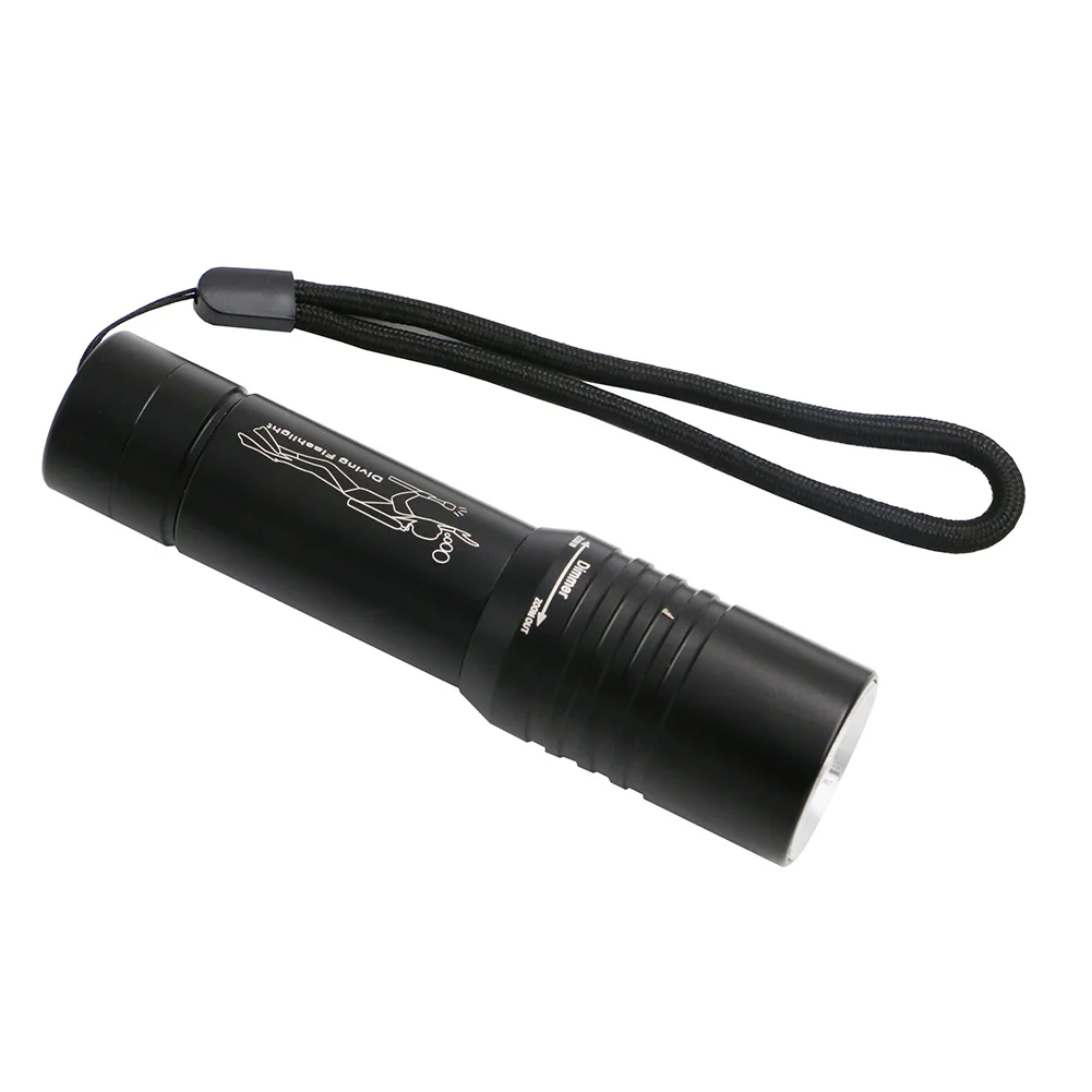 Фонарик T6 светодиодный для подводного плавания водонепроницаемый тактический