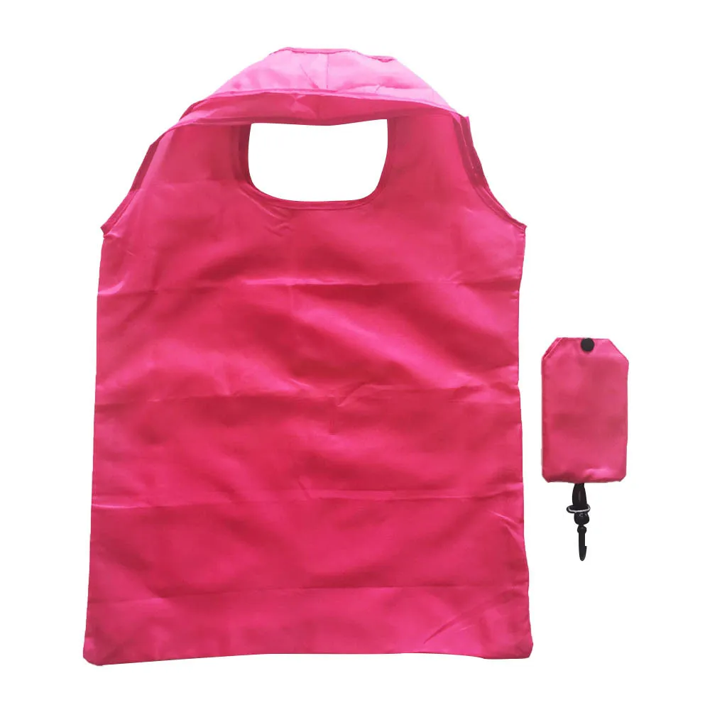 Популярная креативная складная сумка для покупок однотонная Экологичная
