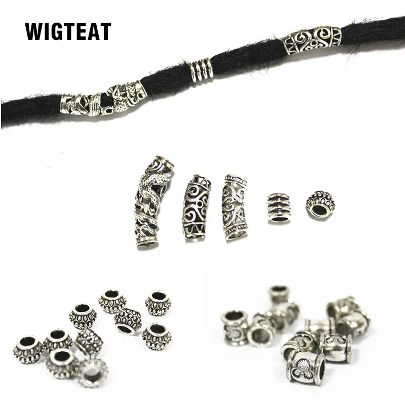 Тибетская Серебряная коса для волос 10 шт. dread dreadlock зажимы манжет прибл. 5 8 мм