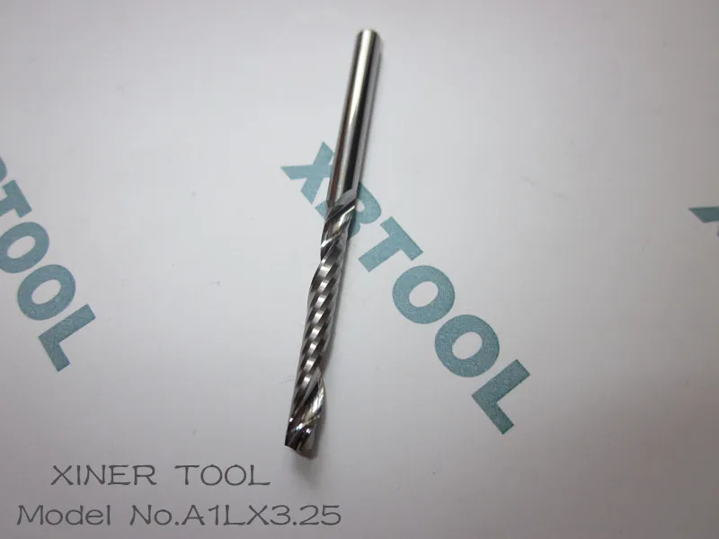 3.175мм*25мм Бесплатная доставка Фреза из карбида для ЧПУ станков по дереву Одношлифовальный фрезерный резец из тунгстена для роутера ПВХ МДФ акрил.