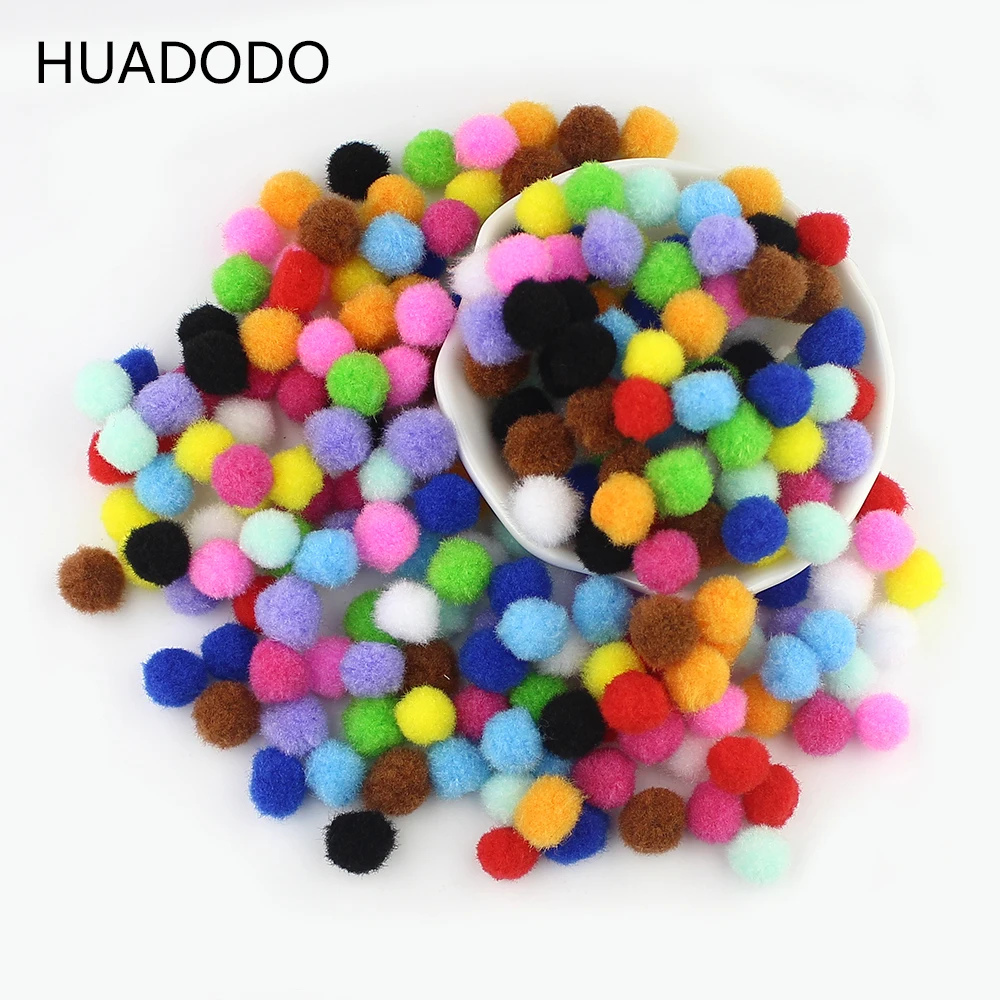 HUADODO красочные помпоны DIY украшения пушистые плюшевые помпоны шары Детские руководство Обучающие игрушки аксессуары