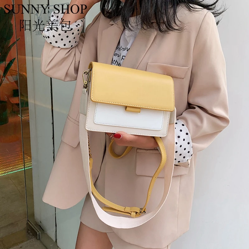 Женские кожаные сумки через плечо SUNNY SHOP простые для путешествий 2019|Сумки с