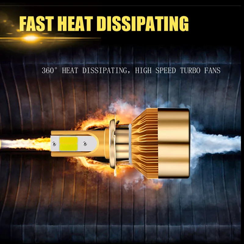 2 шт. супер яркая Автомобильная фара H1 led H3 H4 H7 Led 3000k 6000K двухцветная H8 H9 H11 9005 9006 HB3 HB4