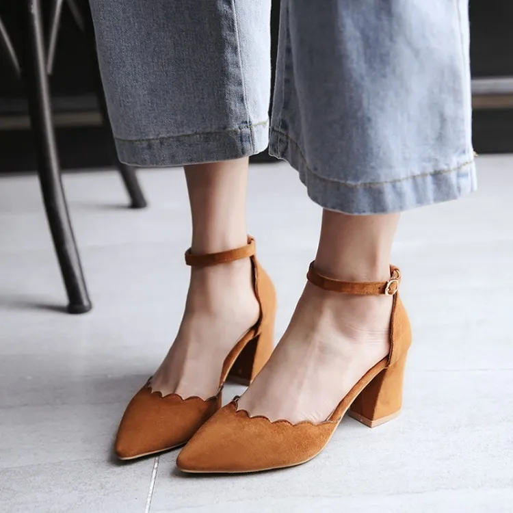 Женские туфли на высоком каблуке женские туфли-лодочки однотонные замшевые