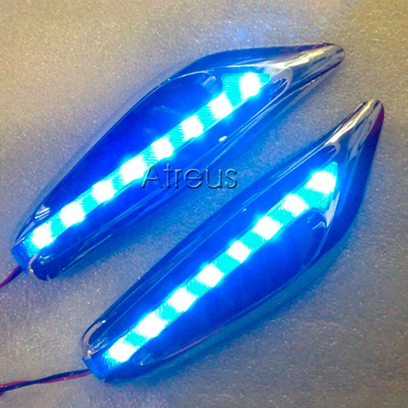 Atreus 2X автомобиль руля фары поворотники для Jeep grand cherokee Seat leon ibiza Volvo xc90 s60 xc60 Infiniti светодиодный потолочный светильник - Испускаемый цвет: Blue
