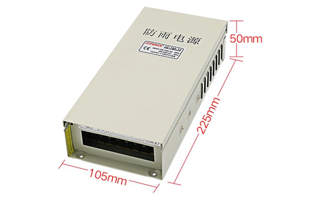 AC 220 В к DC 12 В 15A 180 Вт непромокаемый источник питания драйвер DC12V Светодиодный источник питания на открытом воздухе