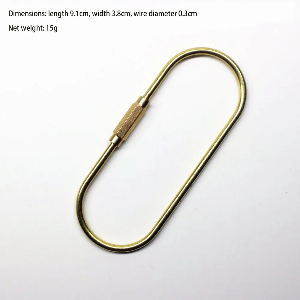 1 шт. латунный брелок Золотой металлический для ключей Ретро Чистый медный
