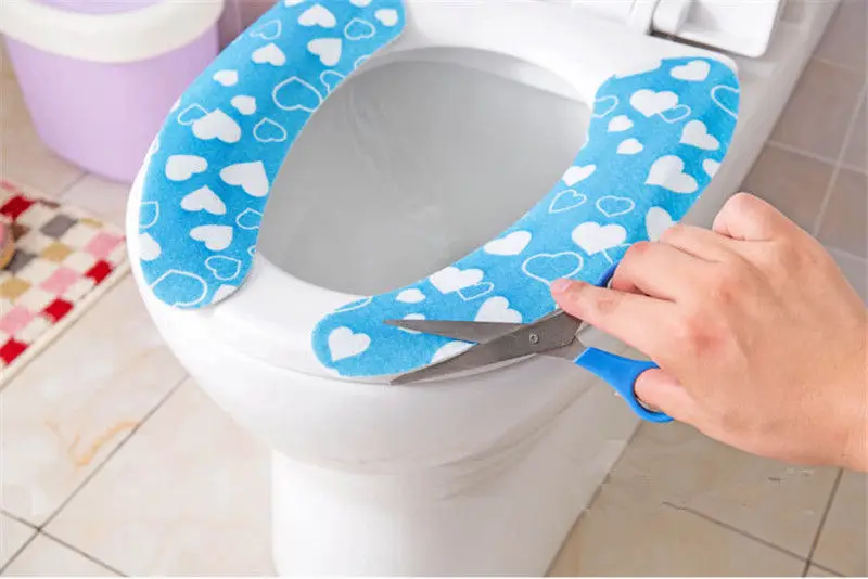 2 шт крышка для унитаза мягкая WC вставка для унитаза подушка для сиденья для ванной комнаты грелка крышка сиденья Накладка для унитаза сиденье на унитаз крышка