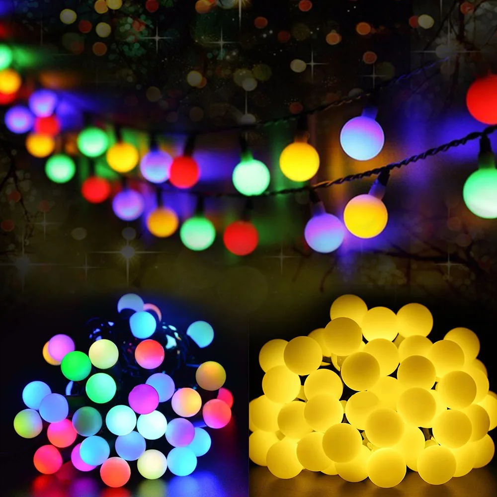 Jiaderui 7M 30LED 9M 20 LED Солнечный свет серии водонепроницаемый наружный Декор шар Фея