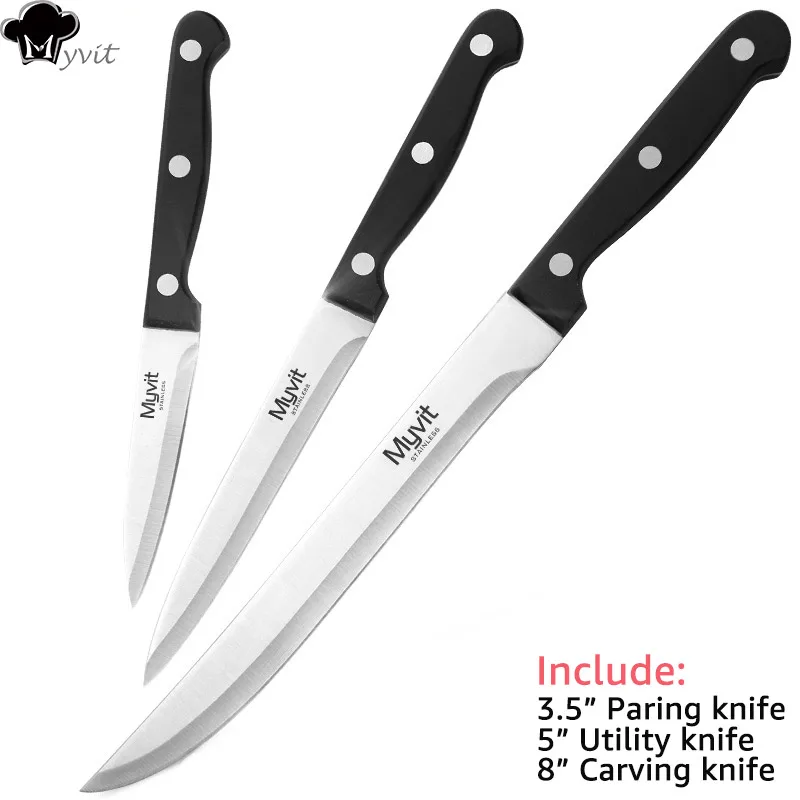 458 inch set Кухонный нож шеф-повара для очистки овощей, нож для фруктов, японский 420, 3CR14, ножи из нержавеющей стали, нож для мяса, набор инструментов для приготовления овощей - Цвет: 458 inch set