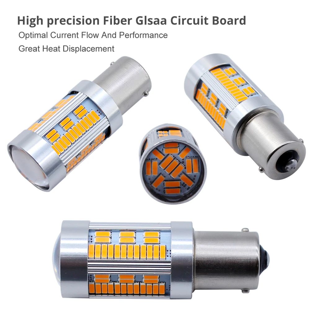 9-12 В 20 Вт 1156 BAU15S PY21W LED 105 4014 SMD Светодиодная лампа Янтарная желтая для автомобиля