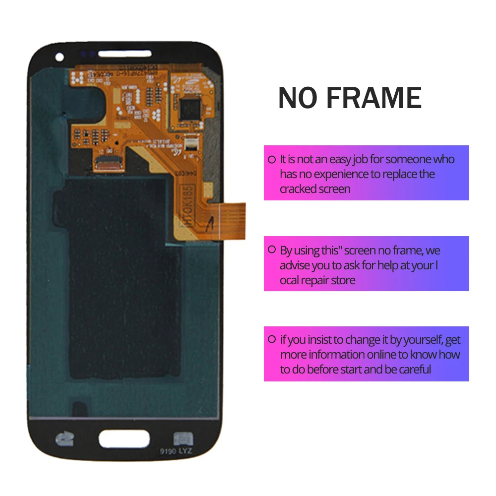 I9195 lcd s для samsung Galaxy S4 mini GT-i9195 i9190 i9192 lcd дисплей дигитайзер сенсорный экран в сборе с рамкой