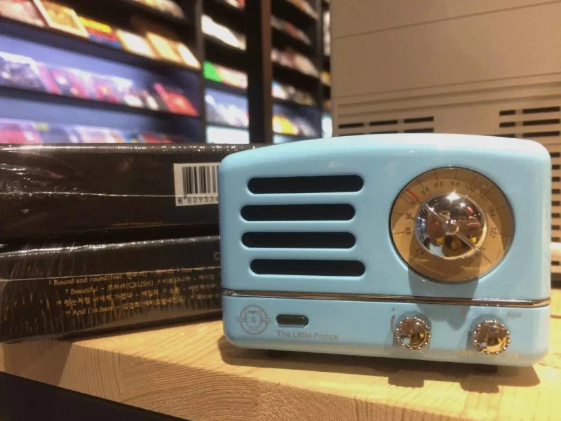 ICL Maoking Маленький принц OTR динамик FM радио Несс синий мини Bluetooth беспроводной музыкальный металлический плейер MW-2 подарок для девочки
