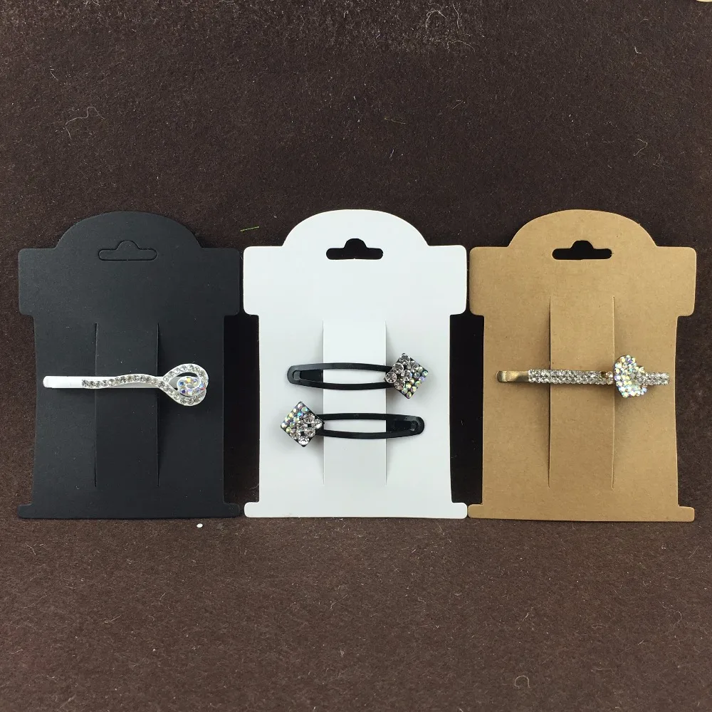 200 шт заколки для волос карты + OPP сумки пустые ювелирные открытки клип-карта