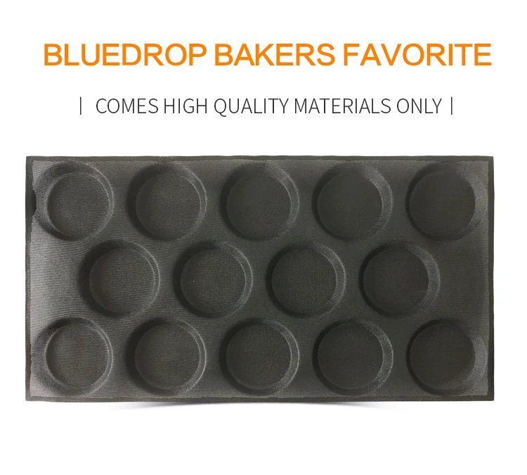 Bluedrop силиконовая форма для гамбургера круглая форма лист для выпечки бургеров перфорированные тарталетки стекловолокно форма для выпечки и булочек 5 дюймов 14 пещер