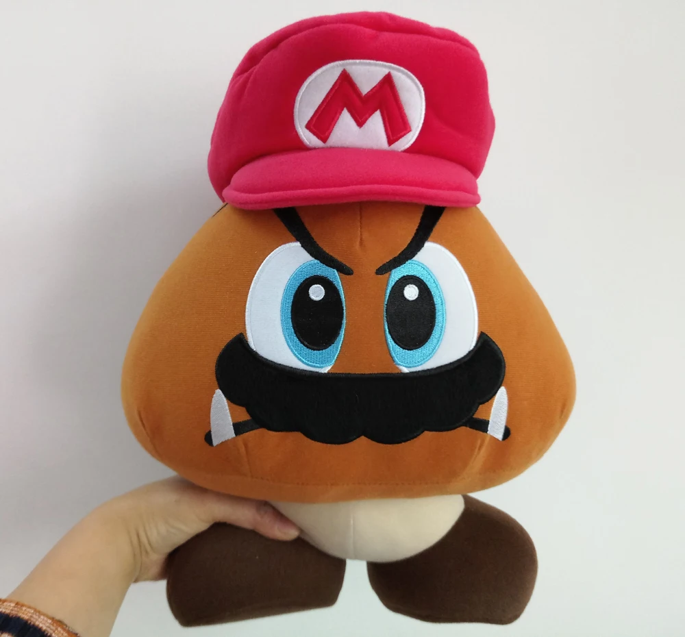 

Мягкая игрушка Goomba, коричневый гриб, 14 дюймов, плюшевая игрушка, кукла, Новинка