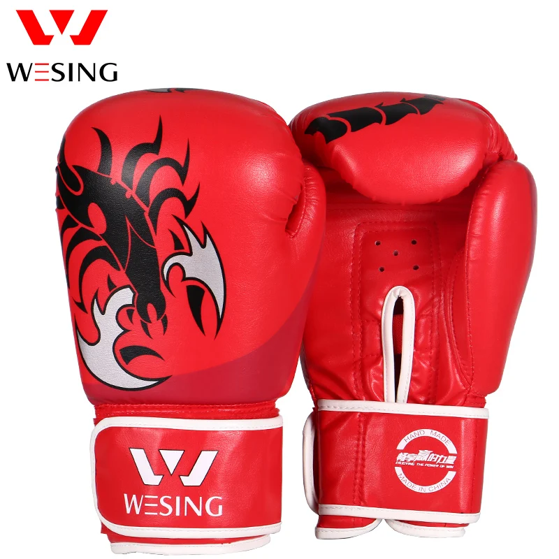 Wesing Бокс Шлем с Боксёрские перчатки 10 унц. Муай Тай кикбоксинг Training шлем защитой