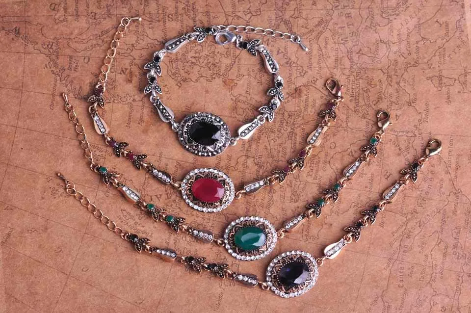 Blucome Vintage смолы браслеты женщины руки Аксессуары Bijoux Браслет Женские ювелирные изделия браслеты Diy турецкой партии ювелирных изделий