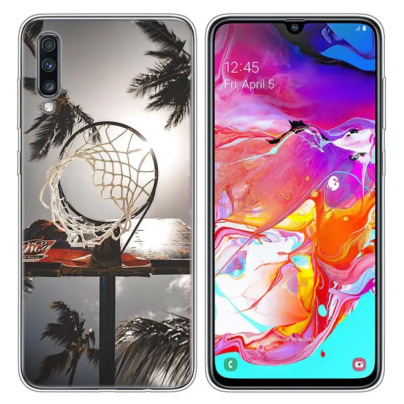 Прозрачный мягкий силиконовый чехол для телефона I Love Basketball для samsung Galaxy A10 A30 A40 A50 A70 - Цвет: Style 14
