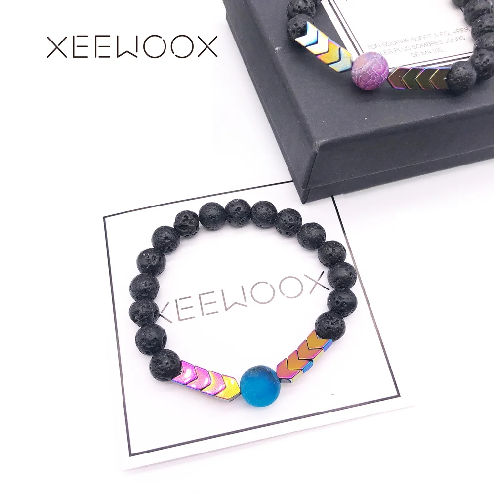 Новинка 2019 браслет из натурального камня женский и мужской бисера|Плетеные