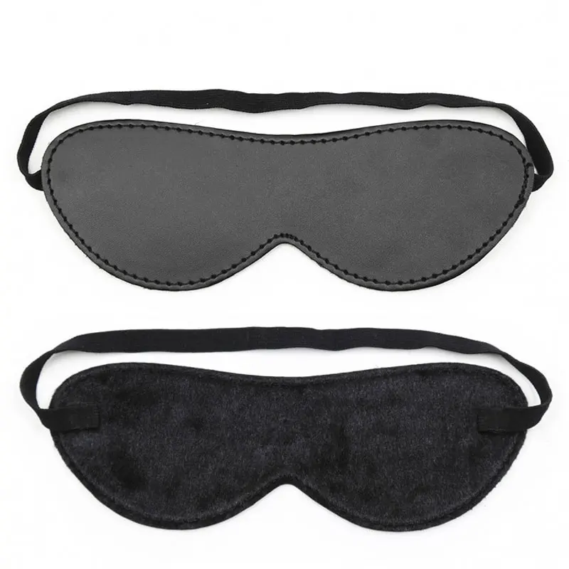 Кожаная плюшевая маска для сна повязка на глаза взрослых игр БДСМ секс-игрушка