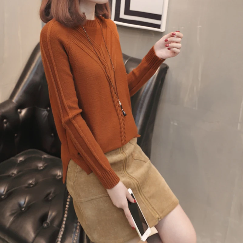Зимний женский свитер весенний пуловер Модные осенние свитера больших размеров