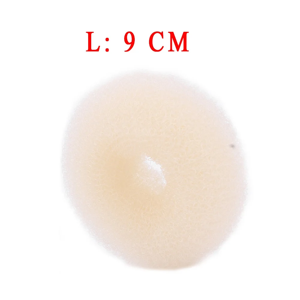 9cm Beige 1 шт., элегантное модное женское волшебное шейпер, Пончик, булочка, кольцо для волос, бигуди, аксессуары для красоты, инструменты для укладки - Цвет: 9cm Beige