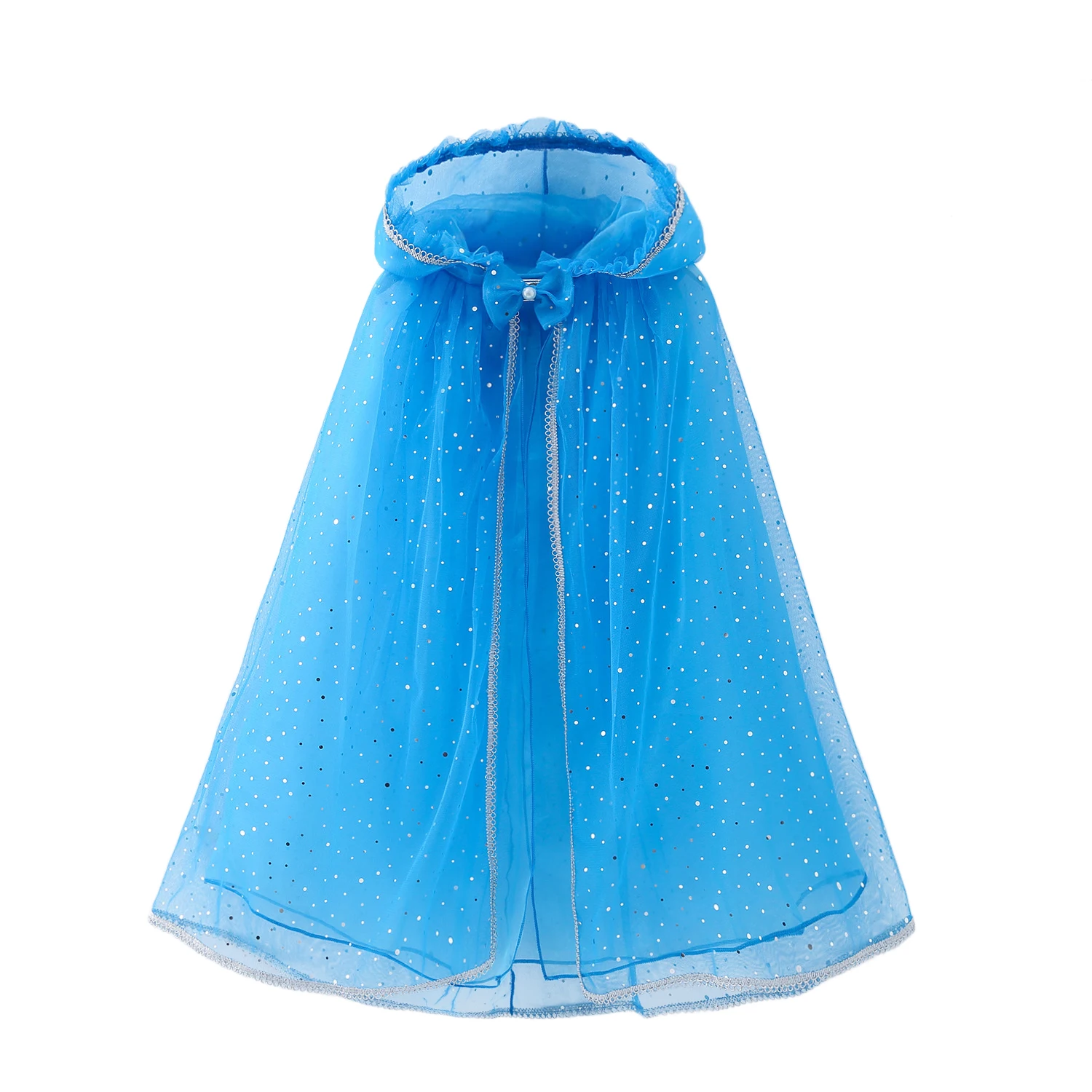 Blue Cloak Only Маленькое Платье Mermard для девочек; платье принцессы Ариэль, жасмин, Золушка, Белль; детский нарядный костюм с цветочным рисунком; детское праздничное платье на день рождения - Цвет: Blue Cloak Only