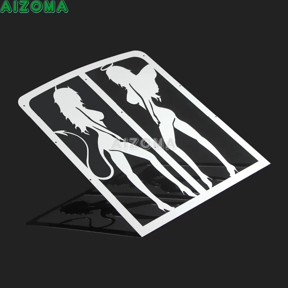 For Yamaha Banshee ATV Chrome Angel and Devil Radiator Grille Water Cooler Grill Cover Protector Guards 1987-2009 2010 11 2012 |