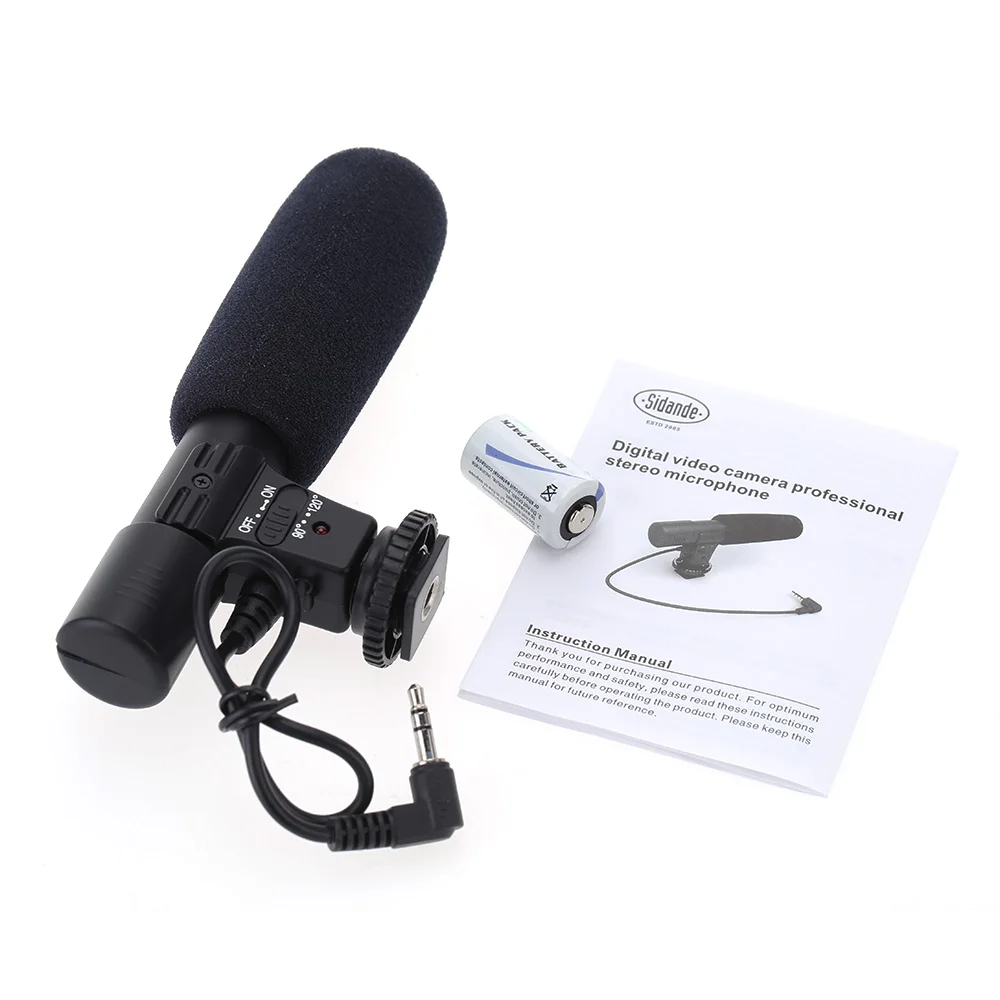 Заморский сток Sidande Mic-01 3,5 мм Запись микрофон цифровая зеркальная камера стерео микрофон для Canon Nikon Pentax Olympus