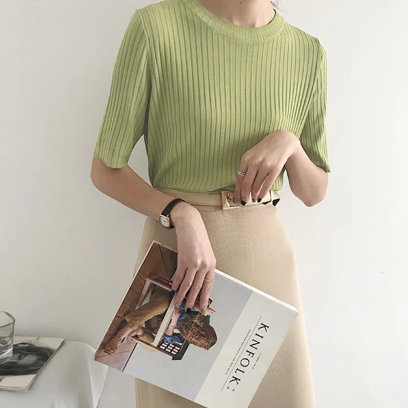 2020 женские рубашки летние тонкие футболки трикотажные летняя женская одежда |