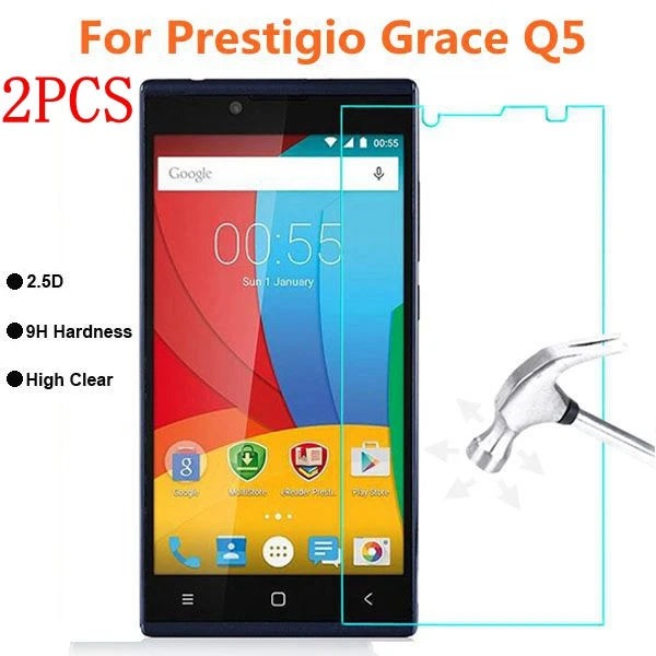 Оригинальное закаленное стекло с полной проклейкой для Prestigio Grace Q5 Защитная