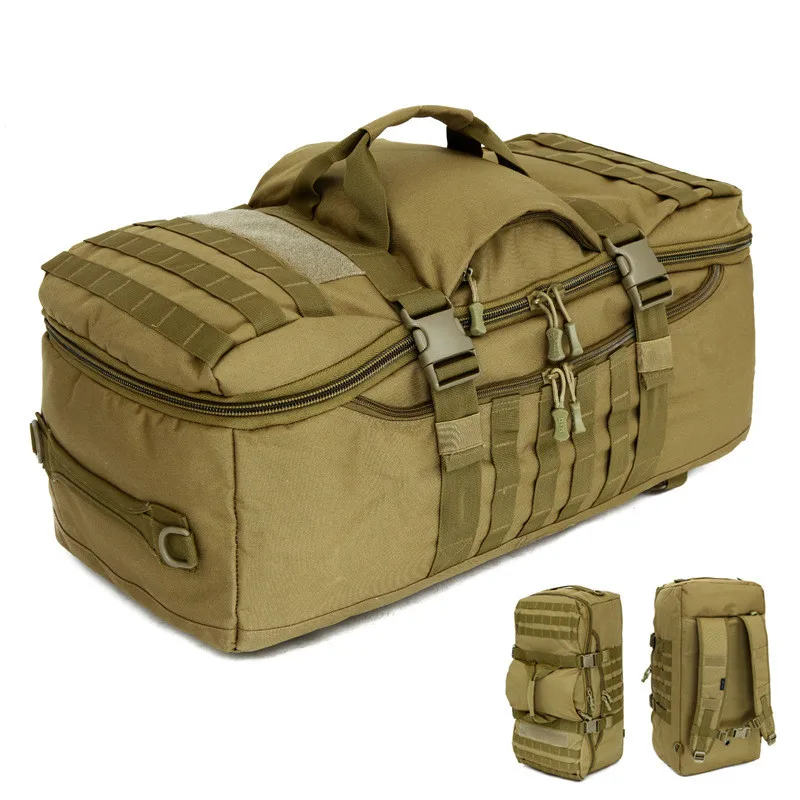 Military Tactics Backpack 60L Large Capacity Multifunction Men Travel Bag Backpack Waterproof Nylon Shoulder Bag Rucksack