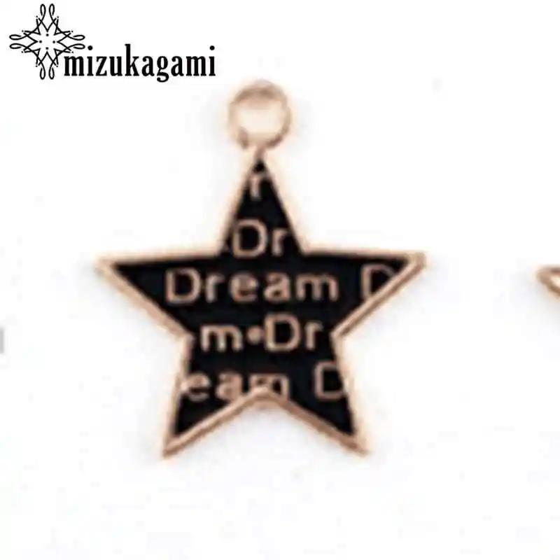 Подвеска в форме сердца из сплава с пятиугольной звездой 10 шт./лот модные серьги