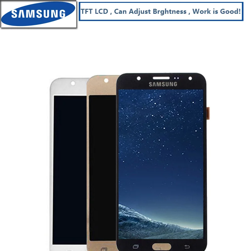 Можно настроить яркость TFT ЖК-дисплей s Замена для samsung GALAXY J7 2015 J700F J700M J700H Дисплей с