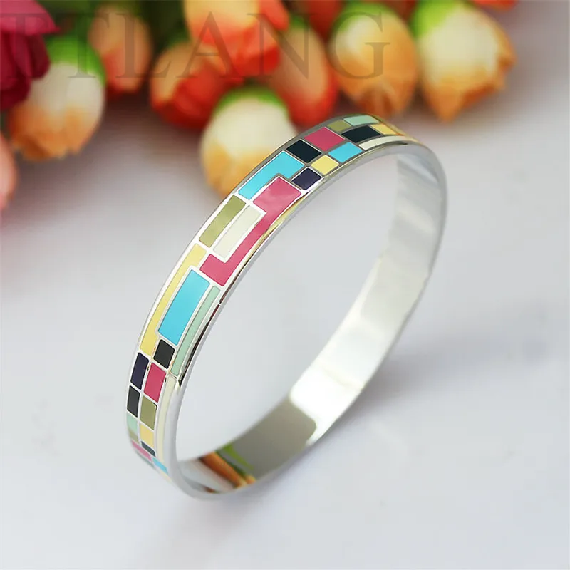 1 0 см ширина медь красивая сетка дизайн решетки браслет с эмалью ювелирное